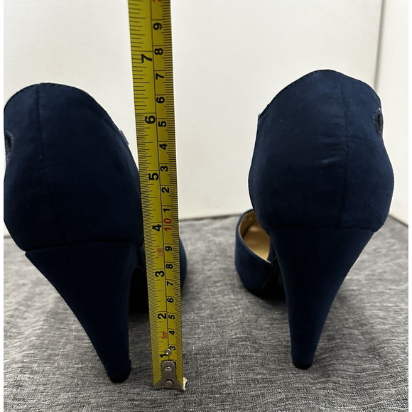 Modcloth T Strap Heels 9 Black Pump Refreshed Zest Retro Ankle Strap Cutout - Picture 4 of 8